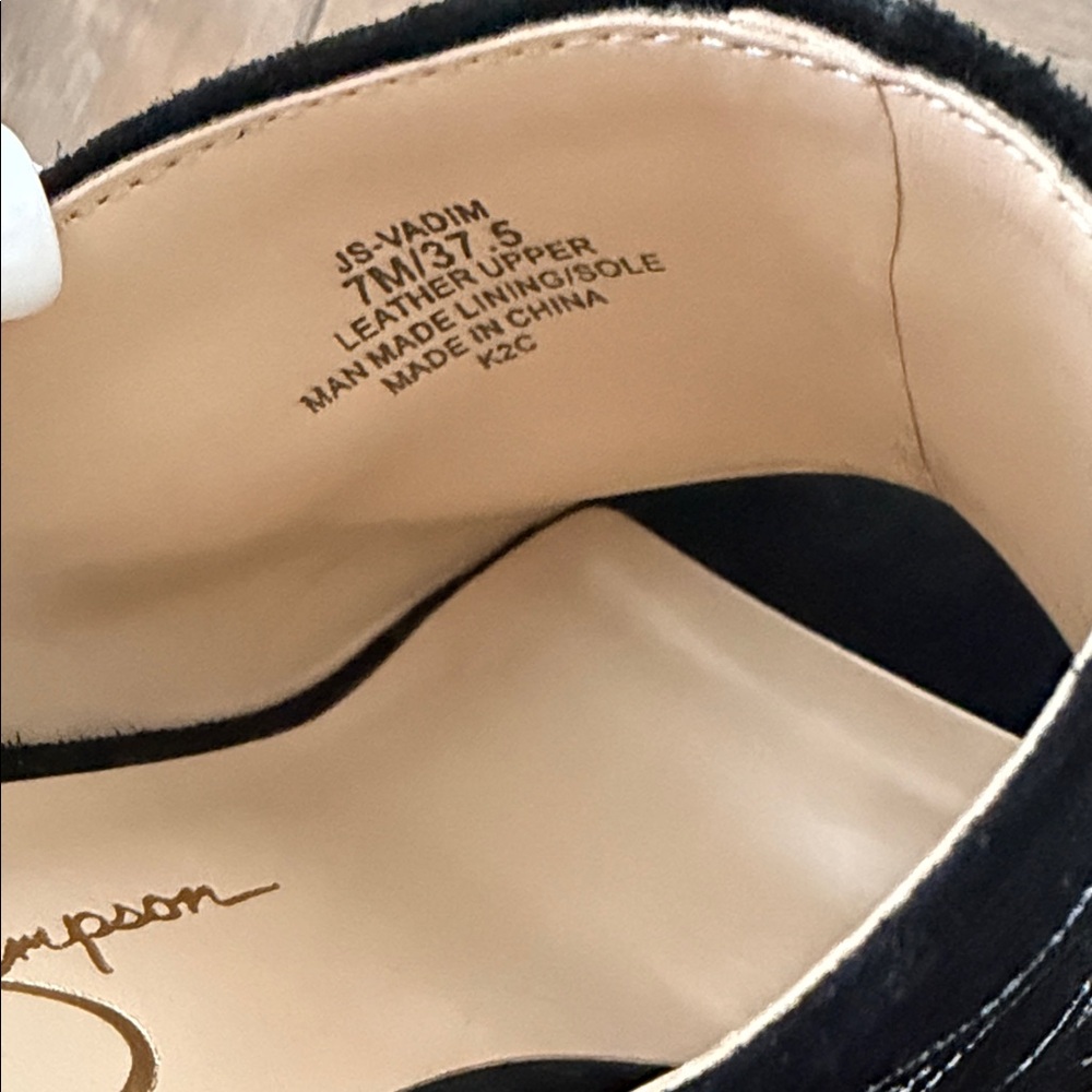 NWOT Jessica Simpson Black and White Patterned Platform Mules - Picture 6 of 9